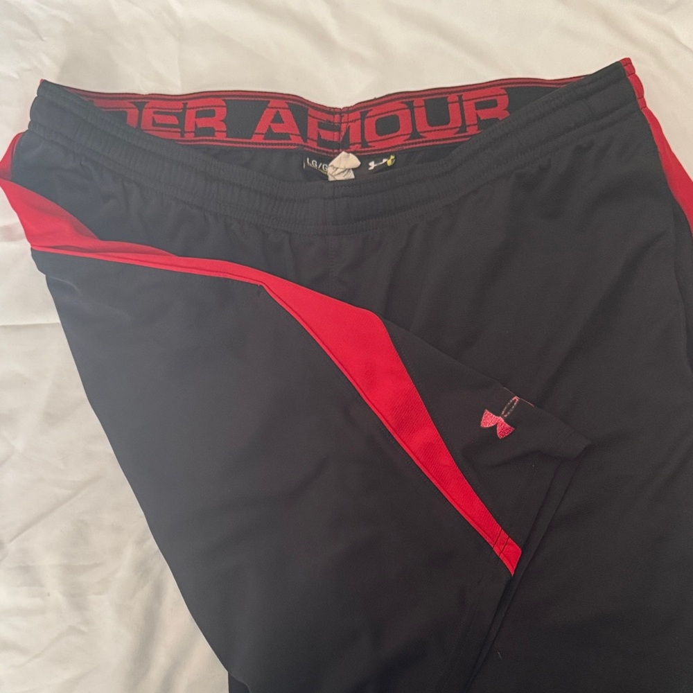 Under Armour Black Shorts with Red Trim